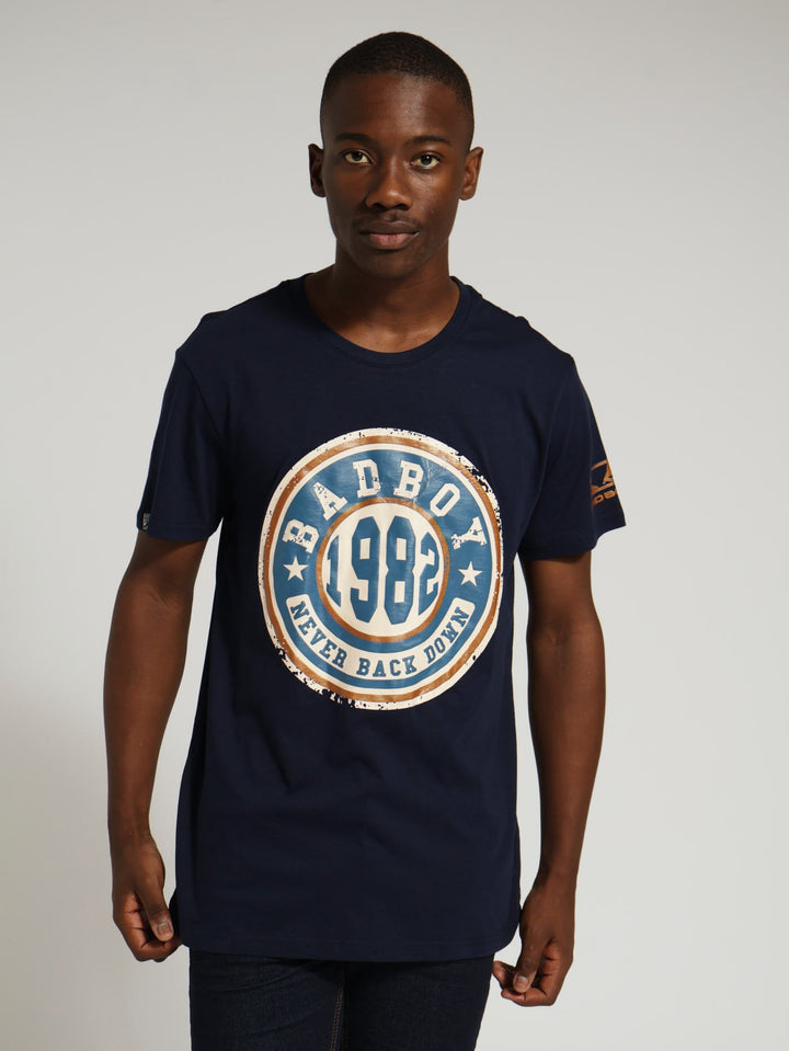 Vintage Crew Tee - Navy