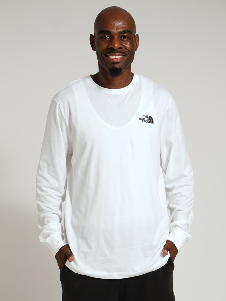 Long Sleeve Easy Tee - White