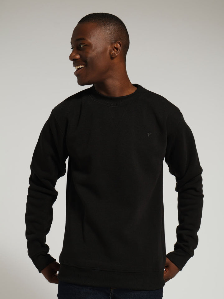 Crew Logo Fleece Pullover - Black