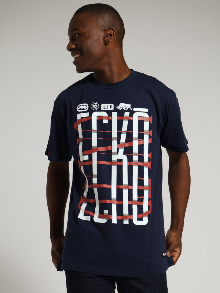 Spiral Tee - Navy