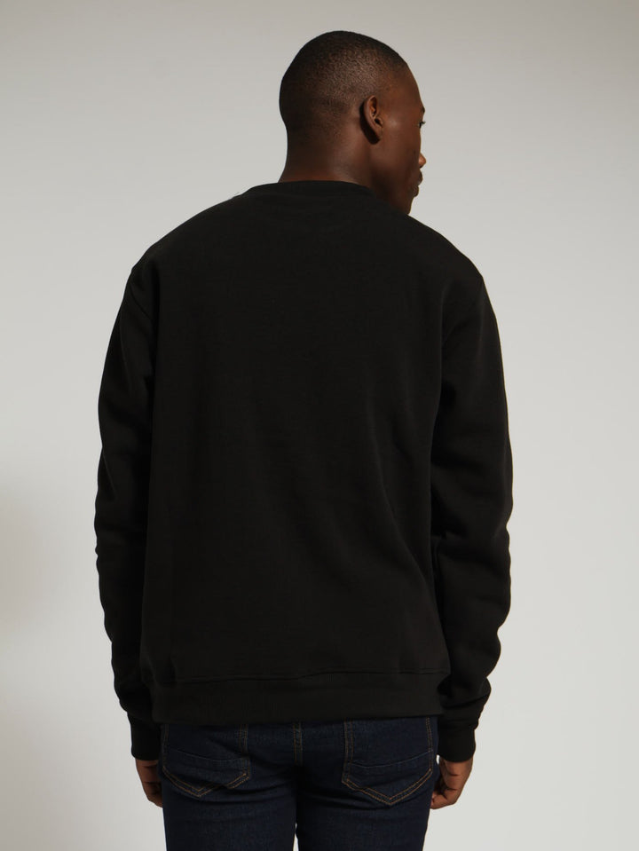 Crew Logo Fleece Pullover - Black