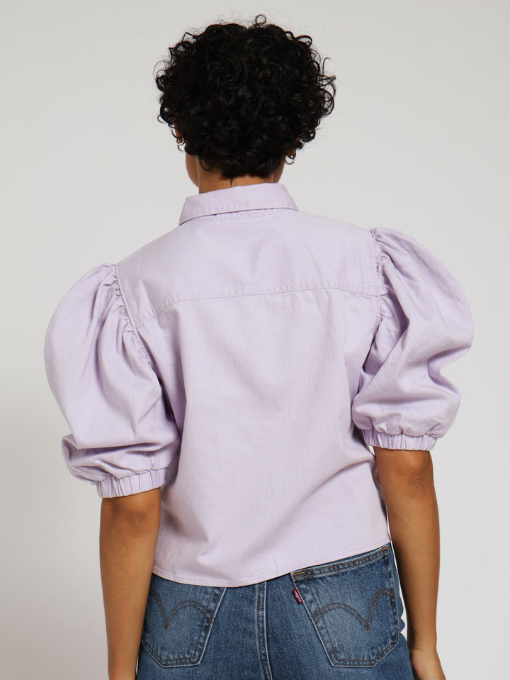 Whitney Puff Sleeve Top - Lilac