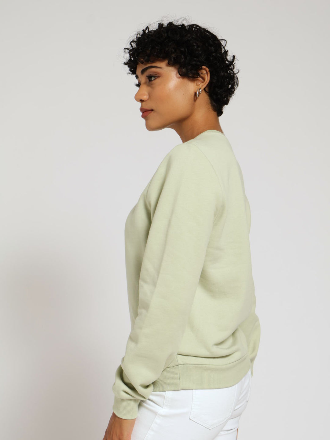 Long Sleeve Fleece Top - Sage