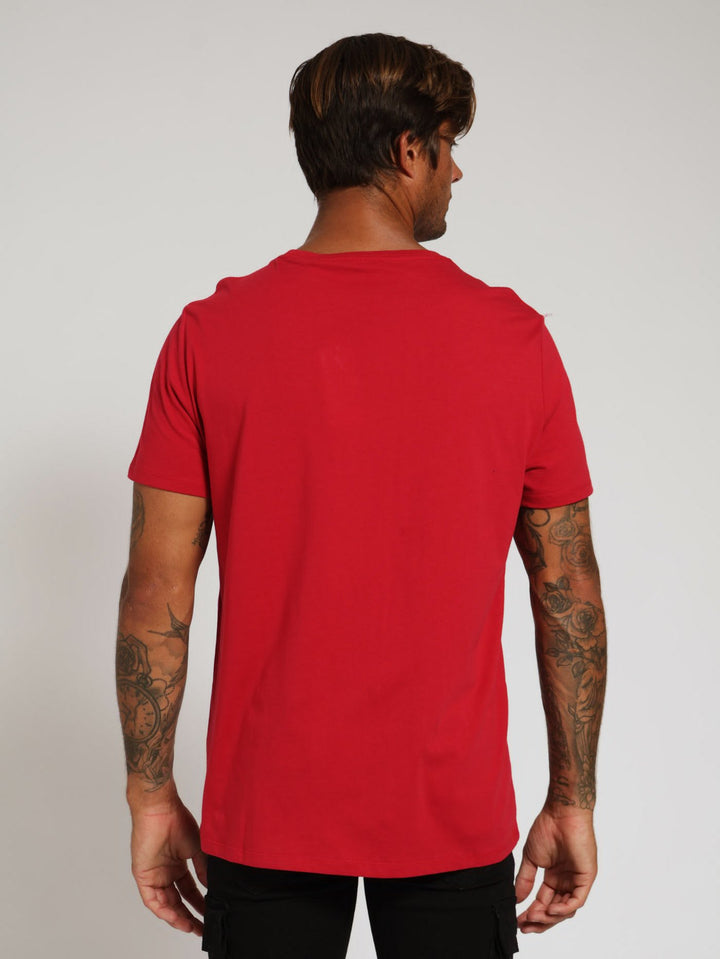 Printed Triangular Tee - Red