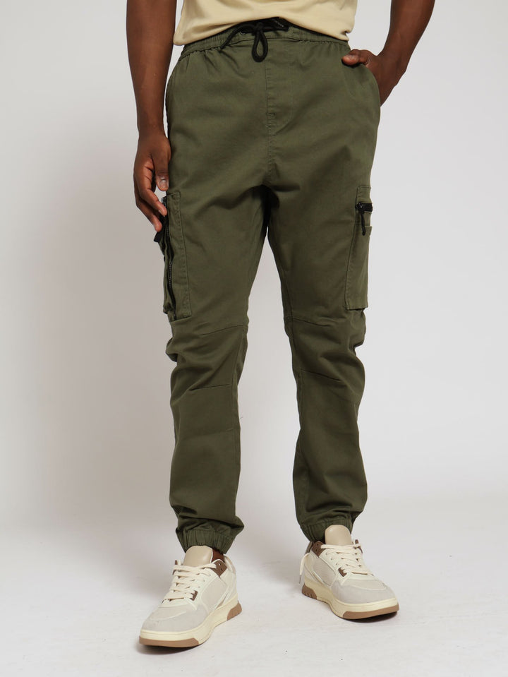 Zip Cargo Jogger - Light Fatigue