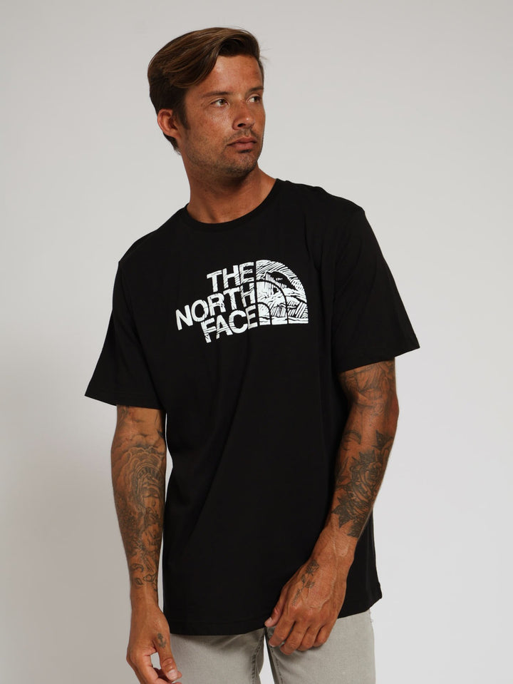 Woodcut Dome Tee - Black