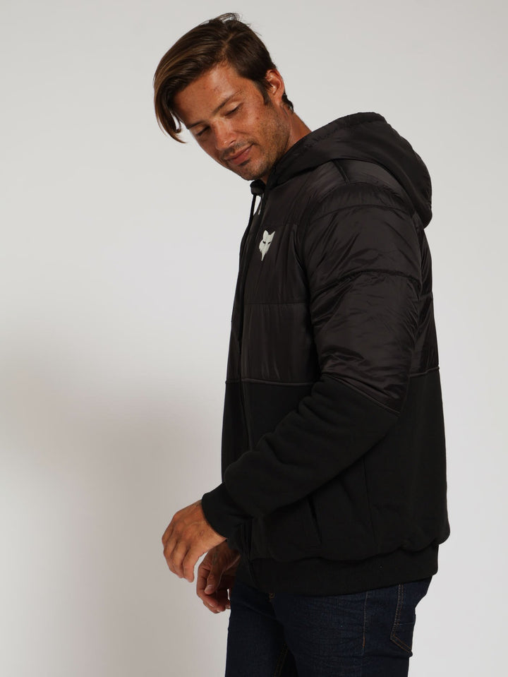 Haven Sherpa Zip Hoody - Black