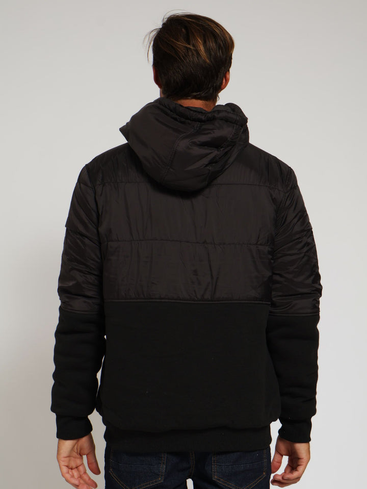 Haven Sherpa Zip Hoody - Black