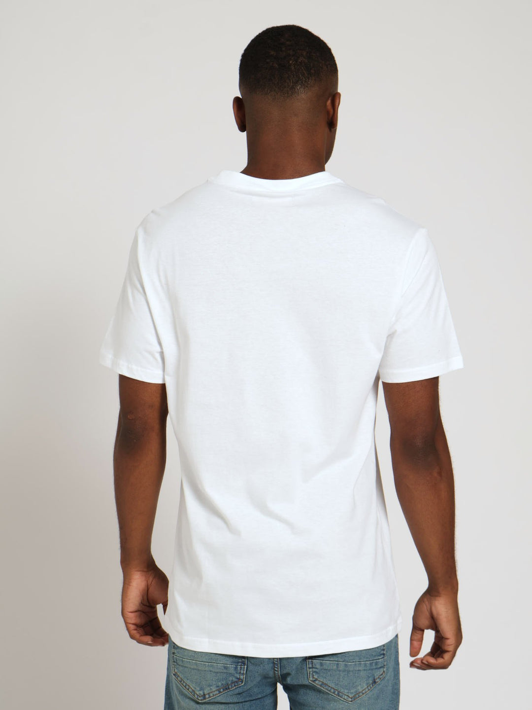 Mock Nail Head Skull Tee - White