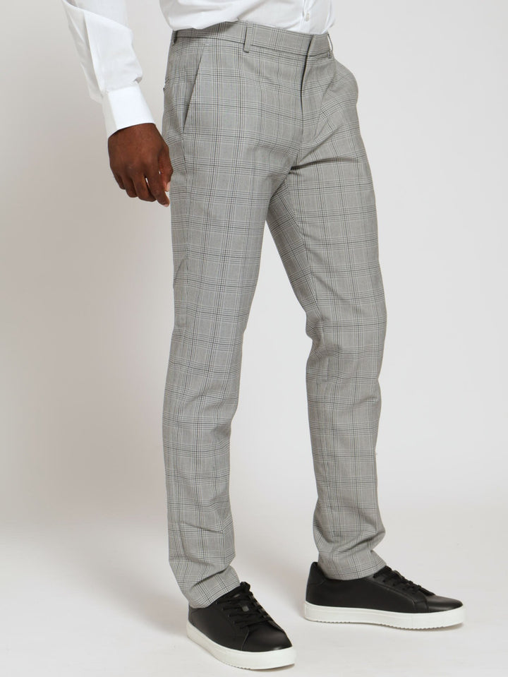 Check Suit Trouser - Grey