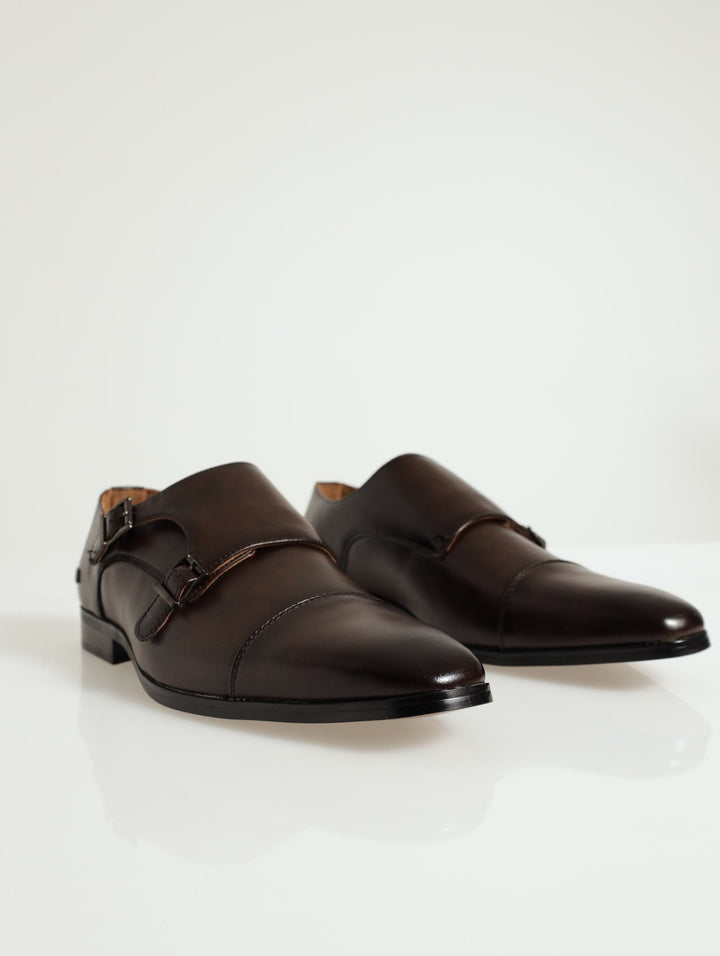 Grazie Toe Capped Monk Slip On - Chocolate