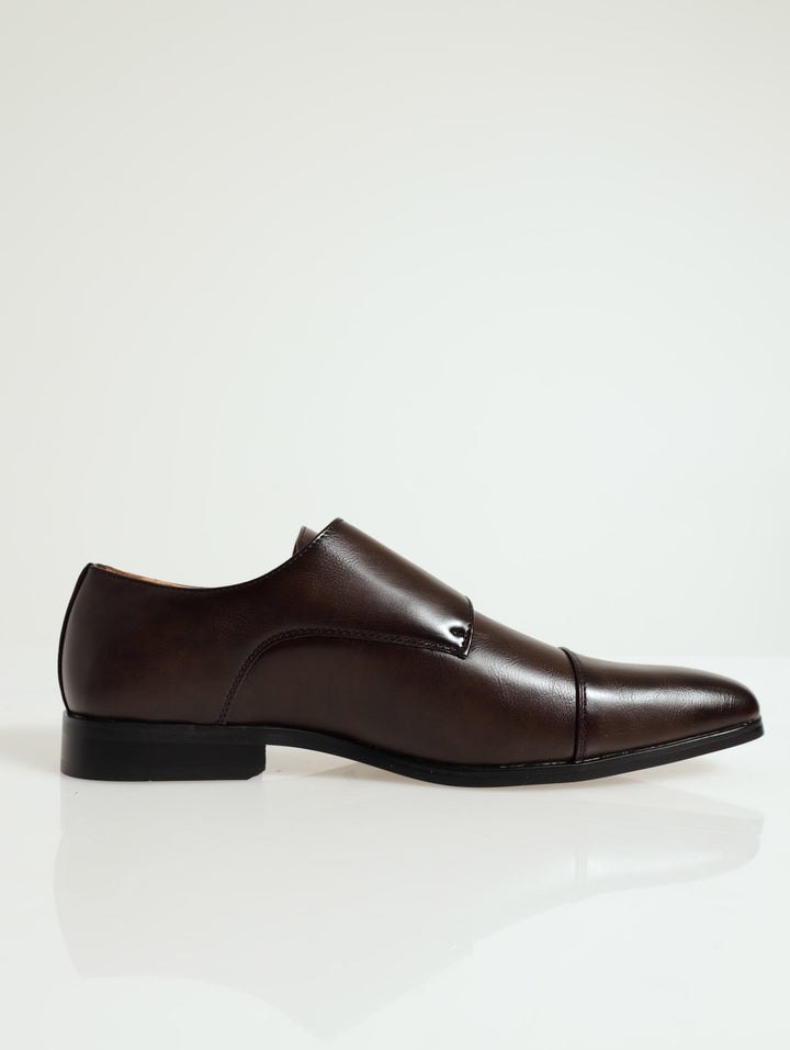 Grazie Toe Capped Monk Slip On - Chocolate