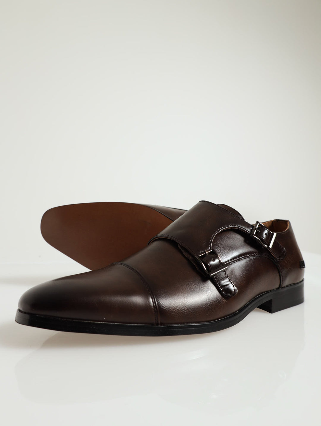 Grazie Toe Capped Monk Slip On - Chocolate