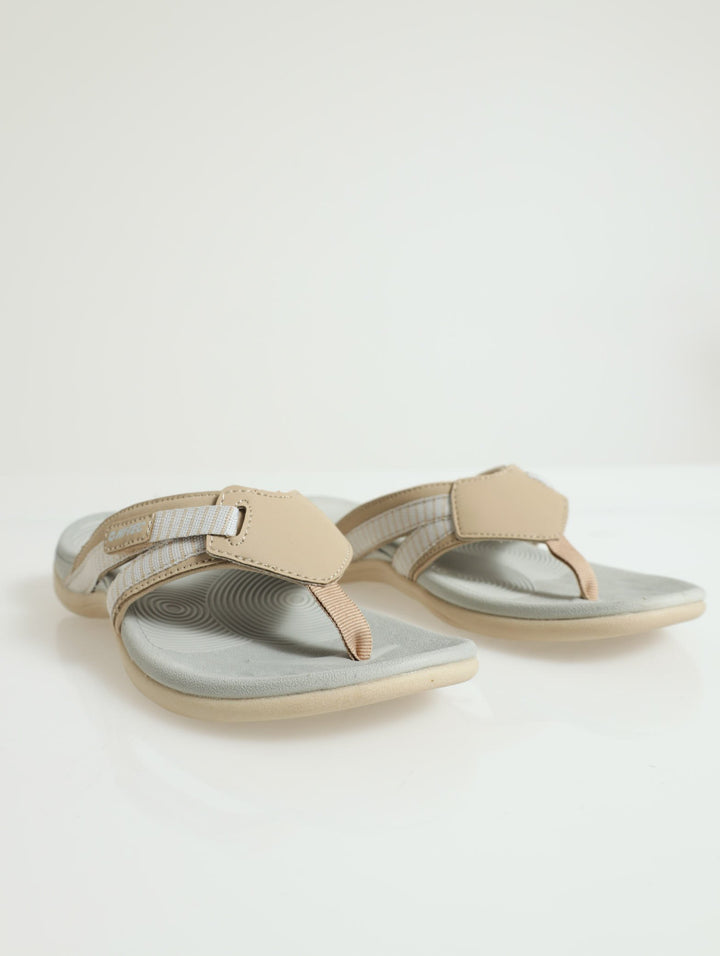 Anselia Sport Thong Sandal - Taupe