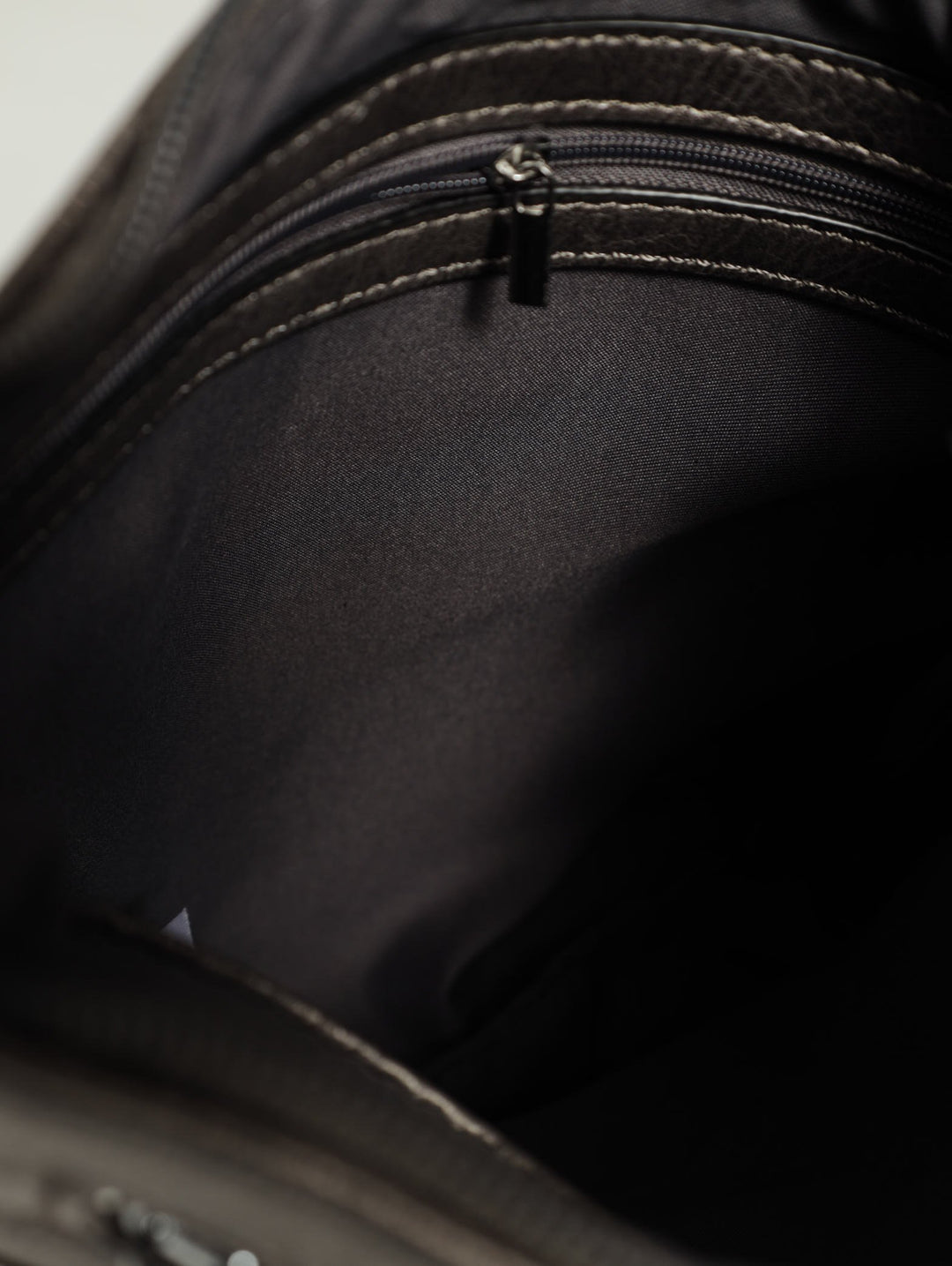 Zip Detail Cross-body Bag - Pewter
