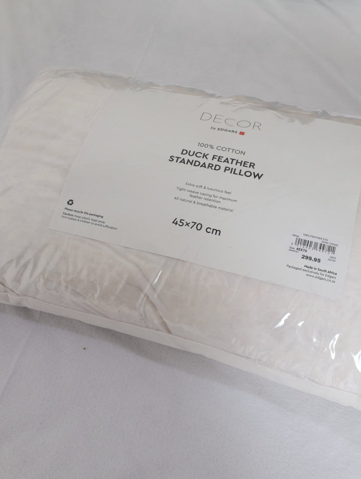 100% Feather Standard Pillow Inner - White