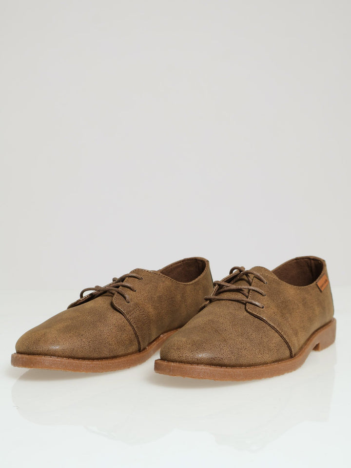 Oxford Lace Up Shoe - Taupe