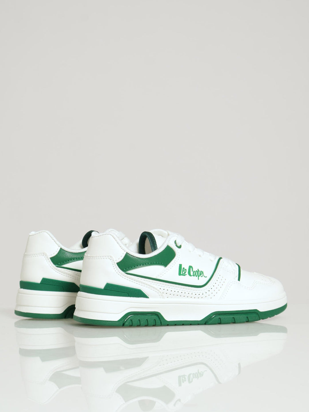 Printed Heel Vulcanized Sneaker - White/Green