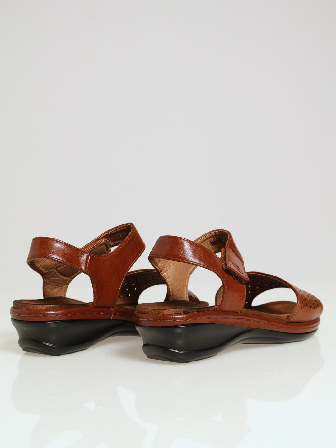 Marne 3 Velcro Strap Heeled Sandal - Tan