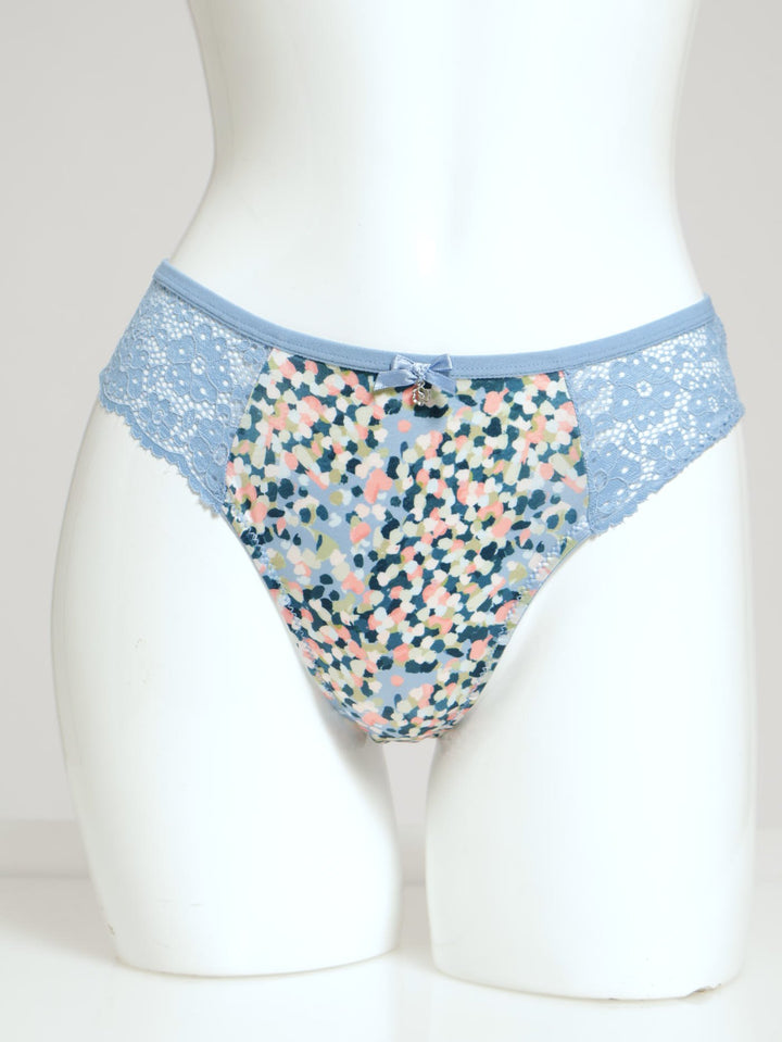 Spot Printed Thong - Grey