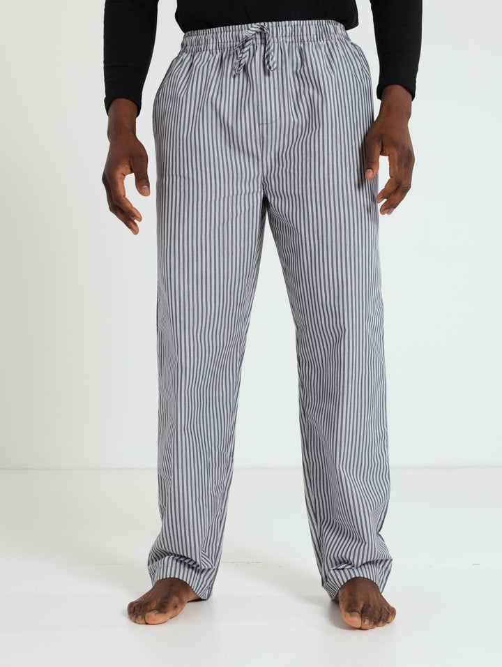 Stripe Woven Pants - Navy