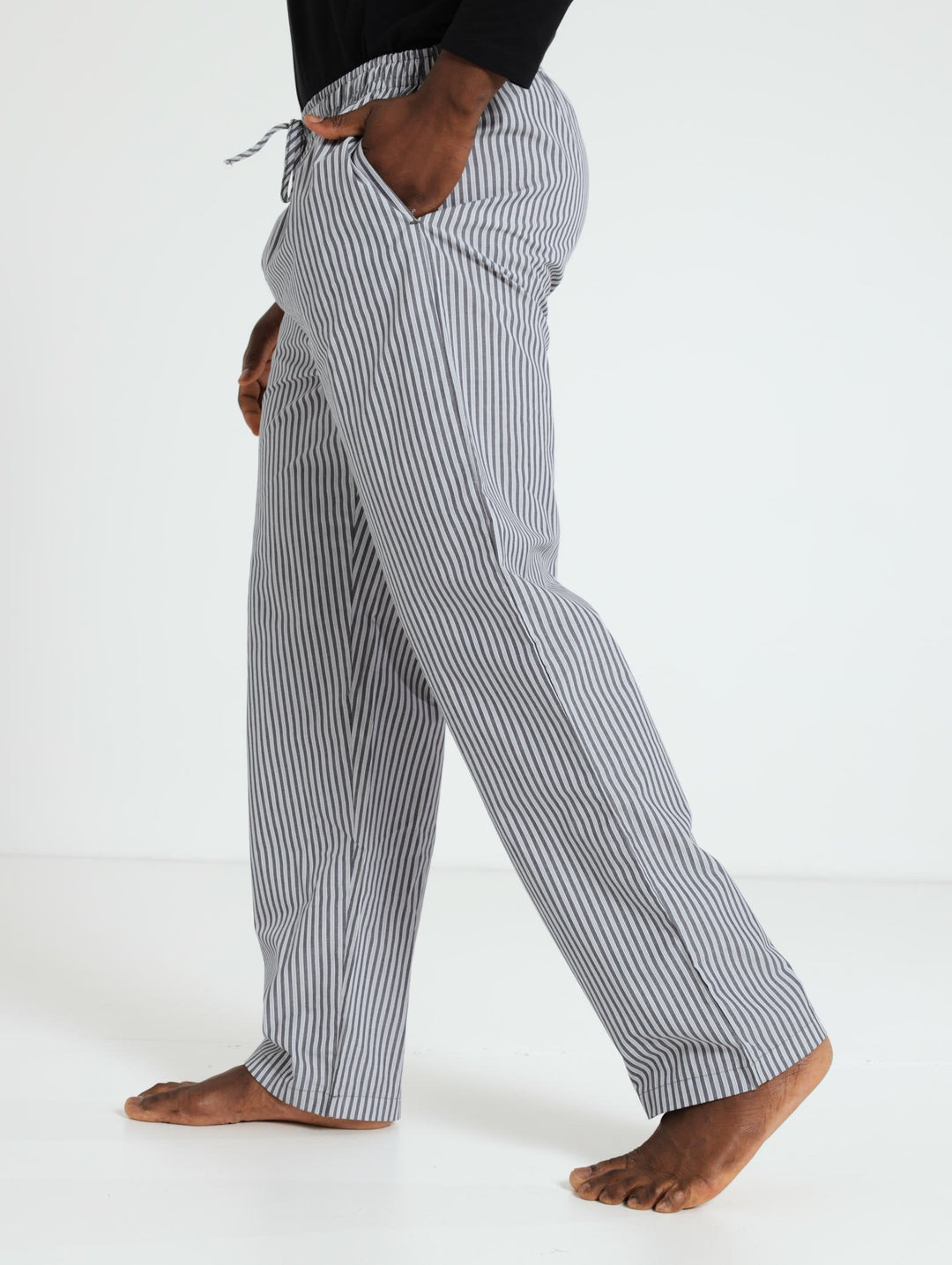 Stripe Woven Pants - Navy