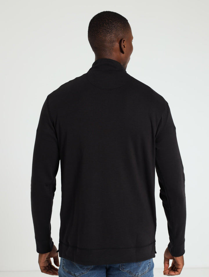 1/4 Zip Sweater - Black