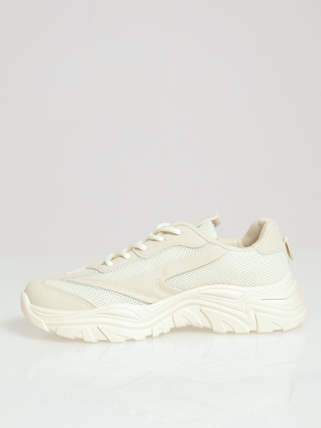 Chunky Mono Lace Up Sneaker - Sand