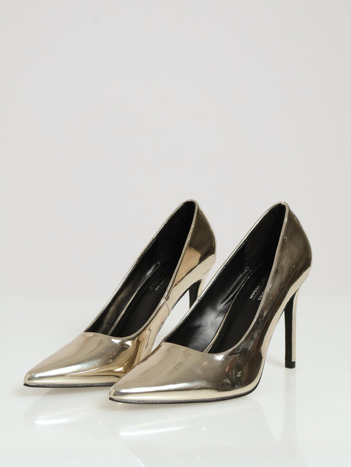 Theresa Pointed Court Heel - Gold