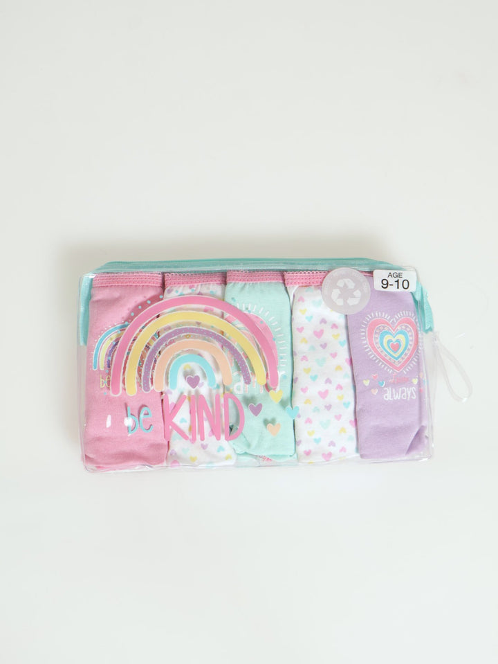 Girls 5 Pack Pencil Case Novelty Panties