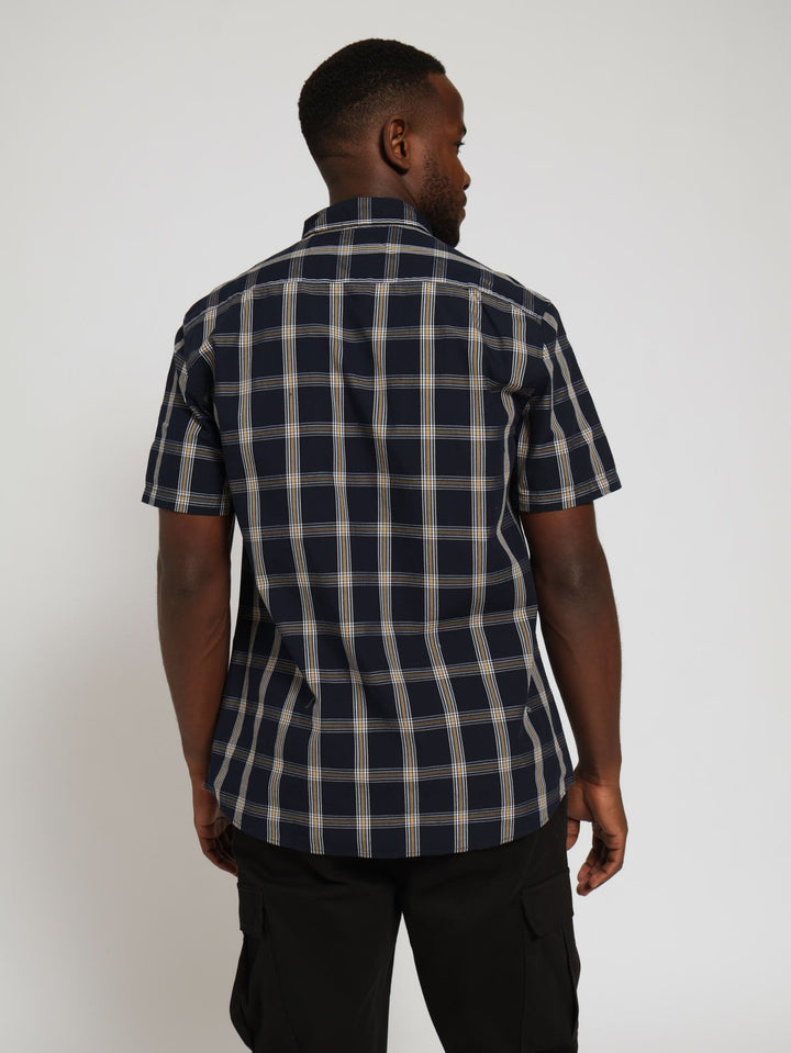 Cotton Check Shirt - Stone