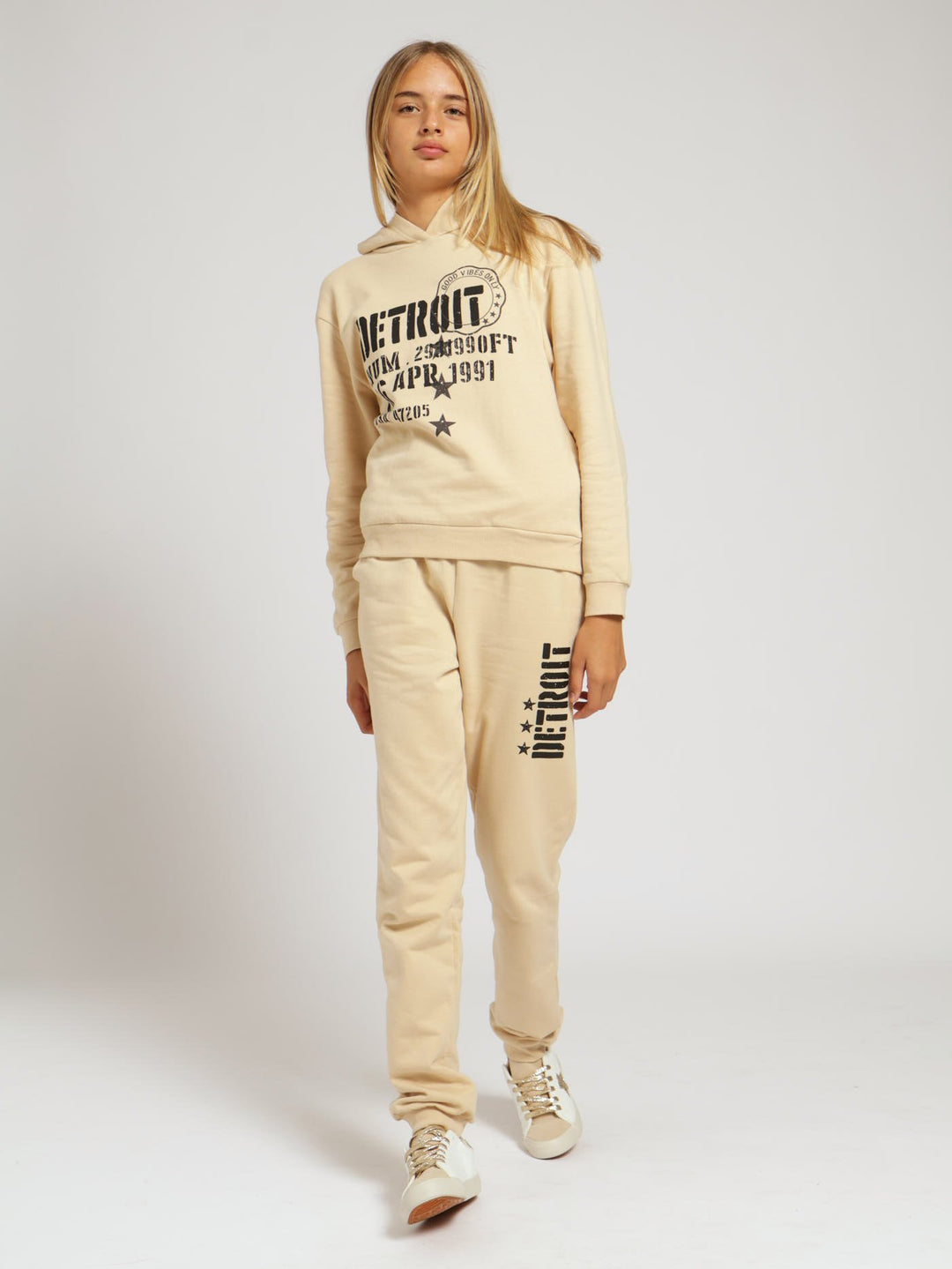 Girls Detroit Fleece Jogger - Stone