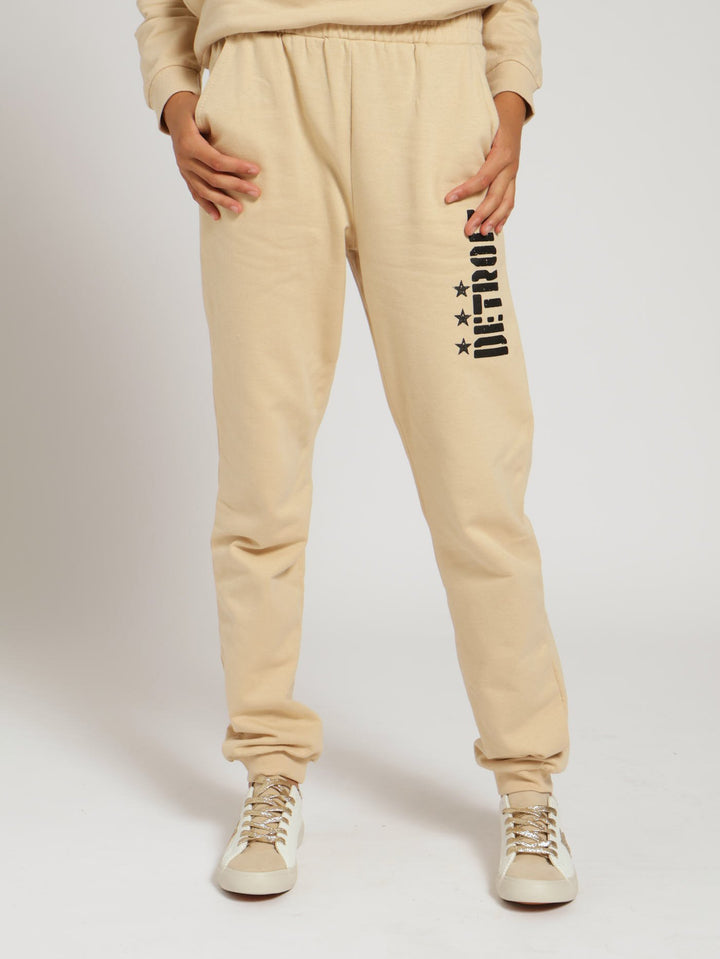 Girls Detroit Fleece Jogger - Stone