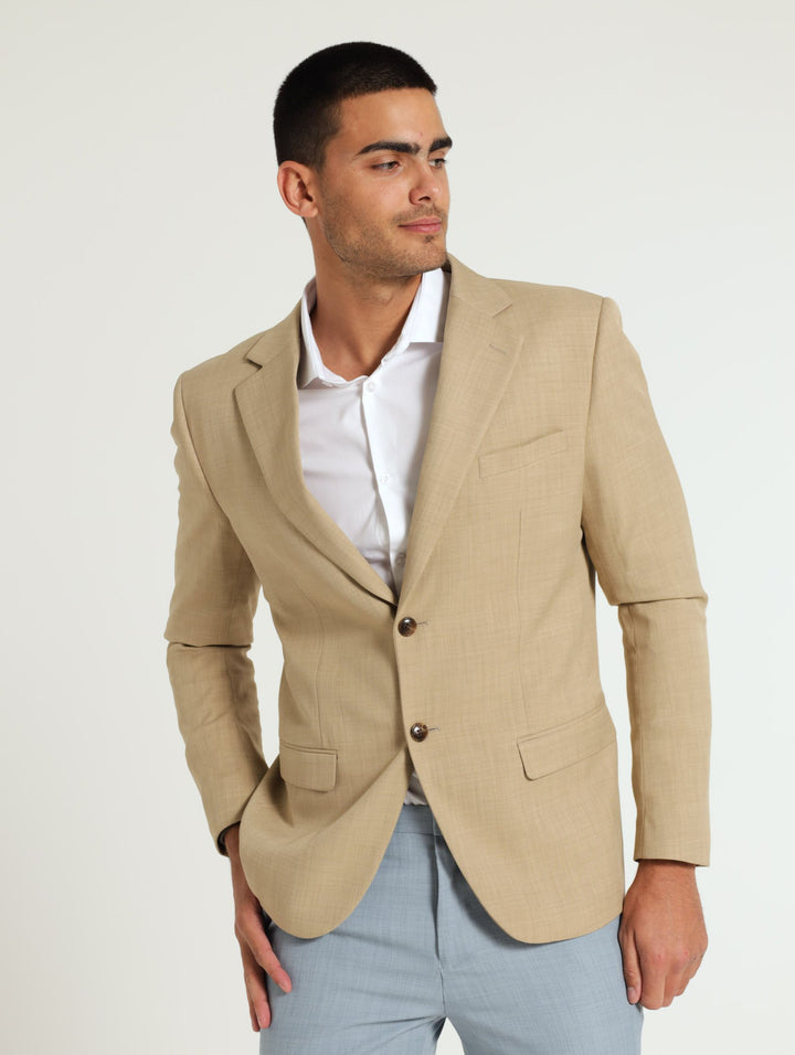 Slim Essential Suit Jacket - Tan