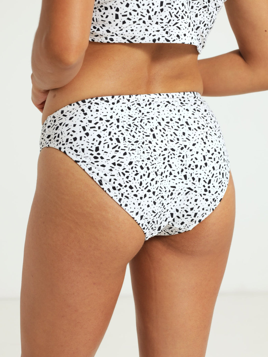 Dottie Print Bikini Bottom - White