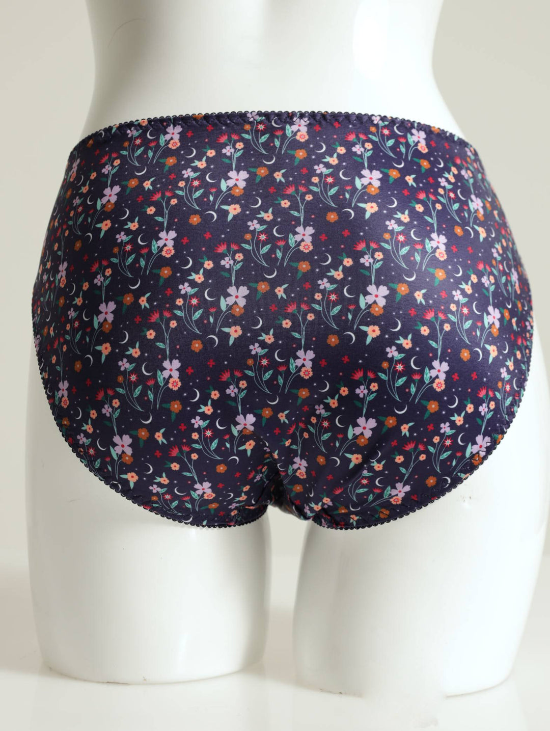 Printed Bikini Panty - Navy