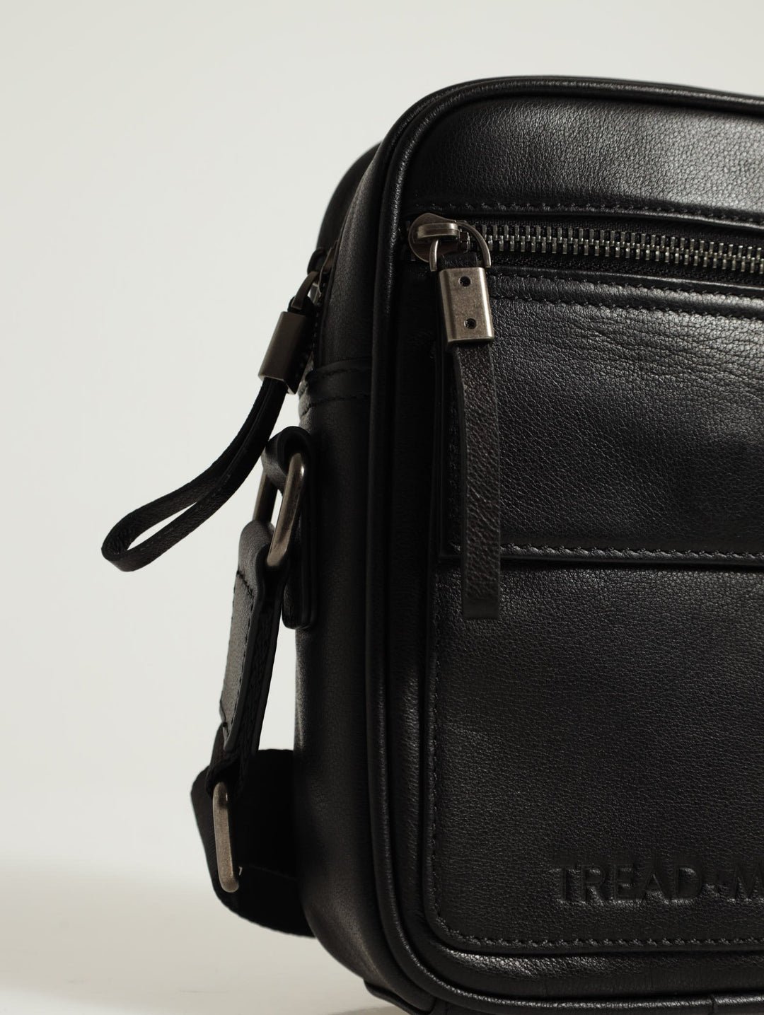 Leather Crossbody Bag - Black