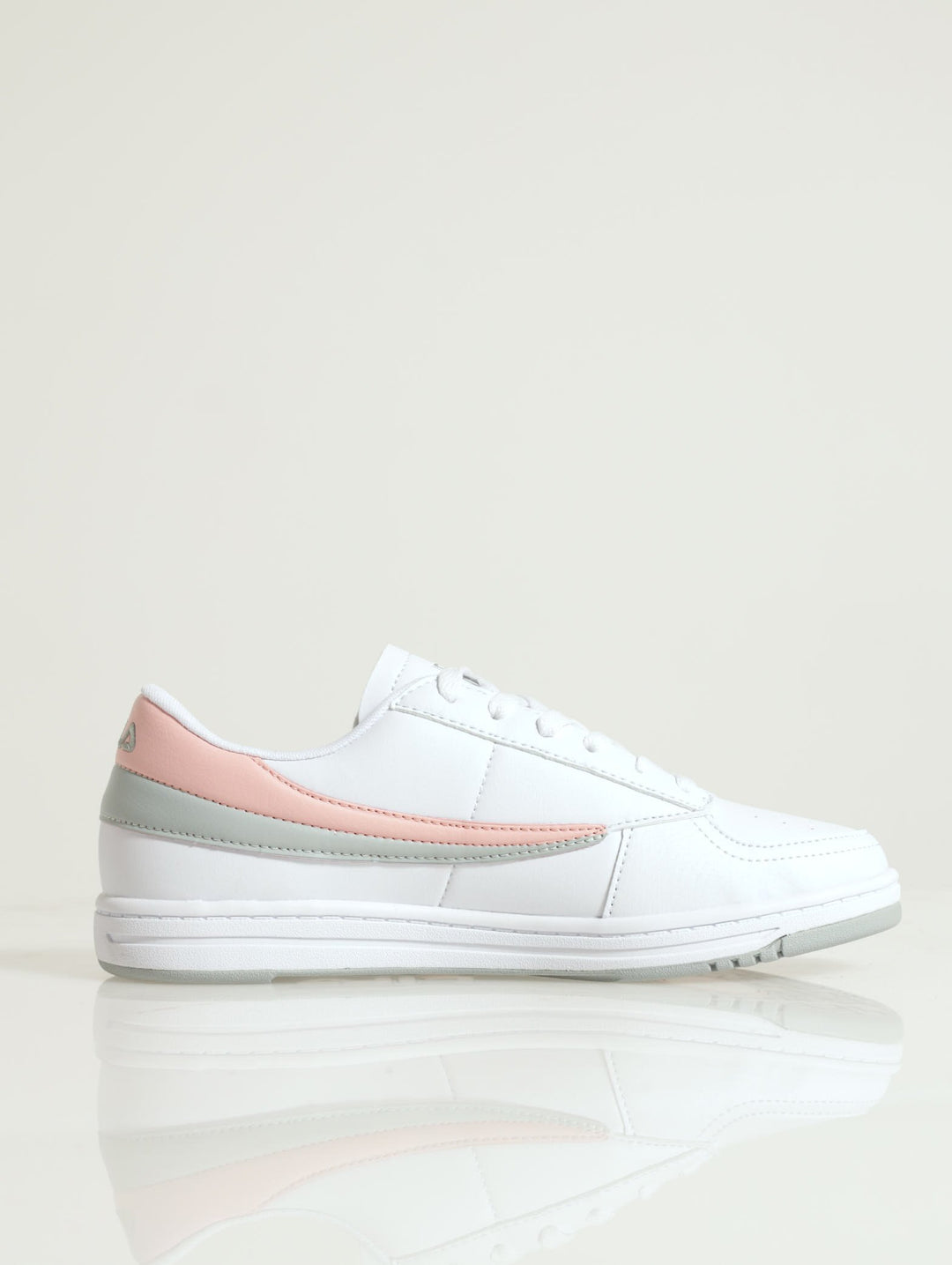 Tennis 88 Lace-Up Court Sneaker - White/Pink