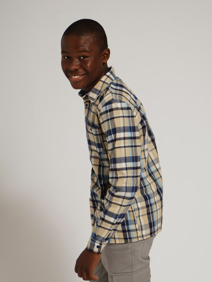 Boys Flannel Shirt - Blue