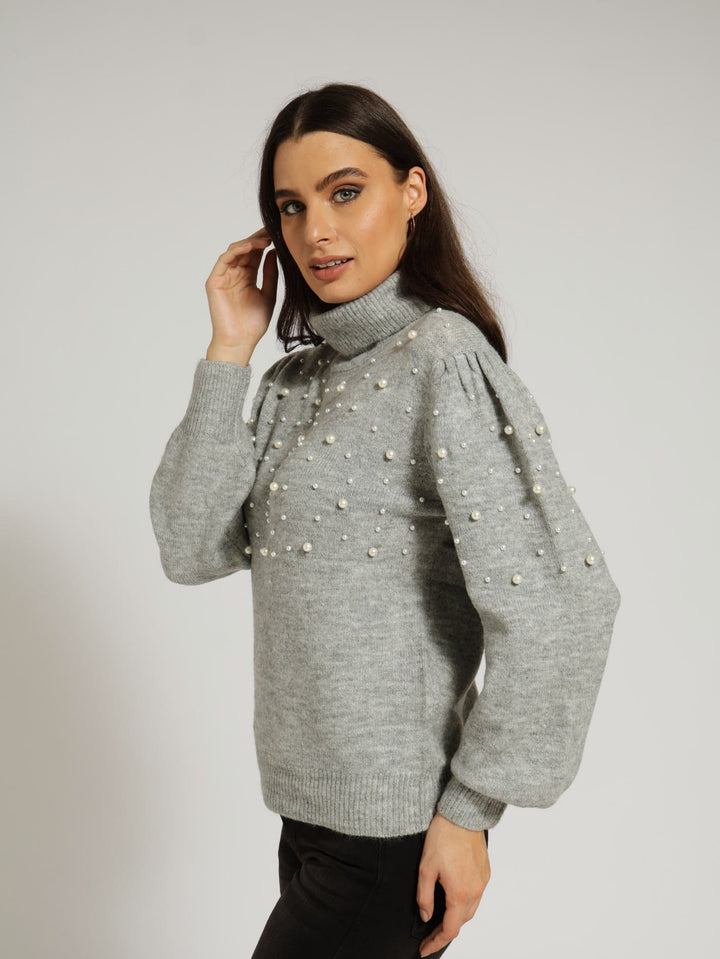 Pearl Pullover - Grey Melange