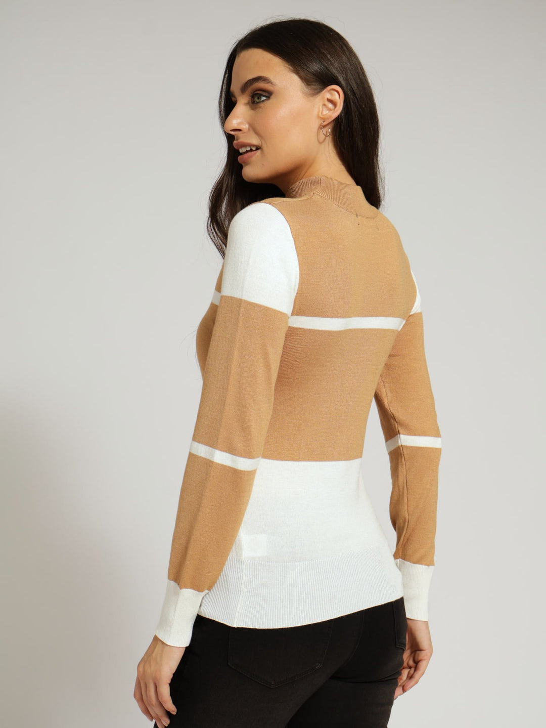 Colourblock Pullover - Caramel