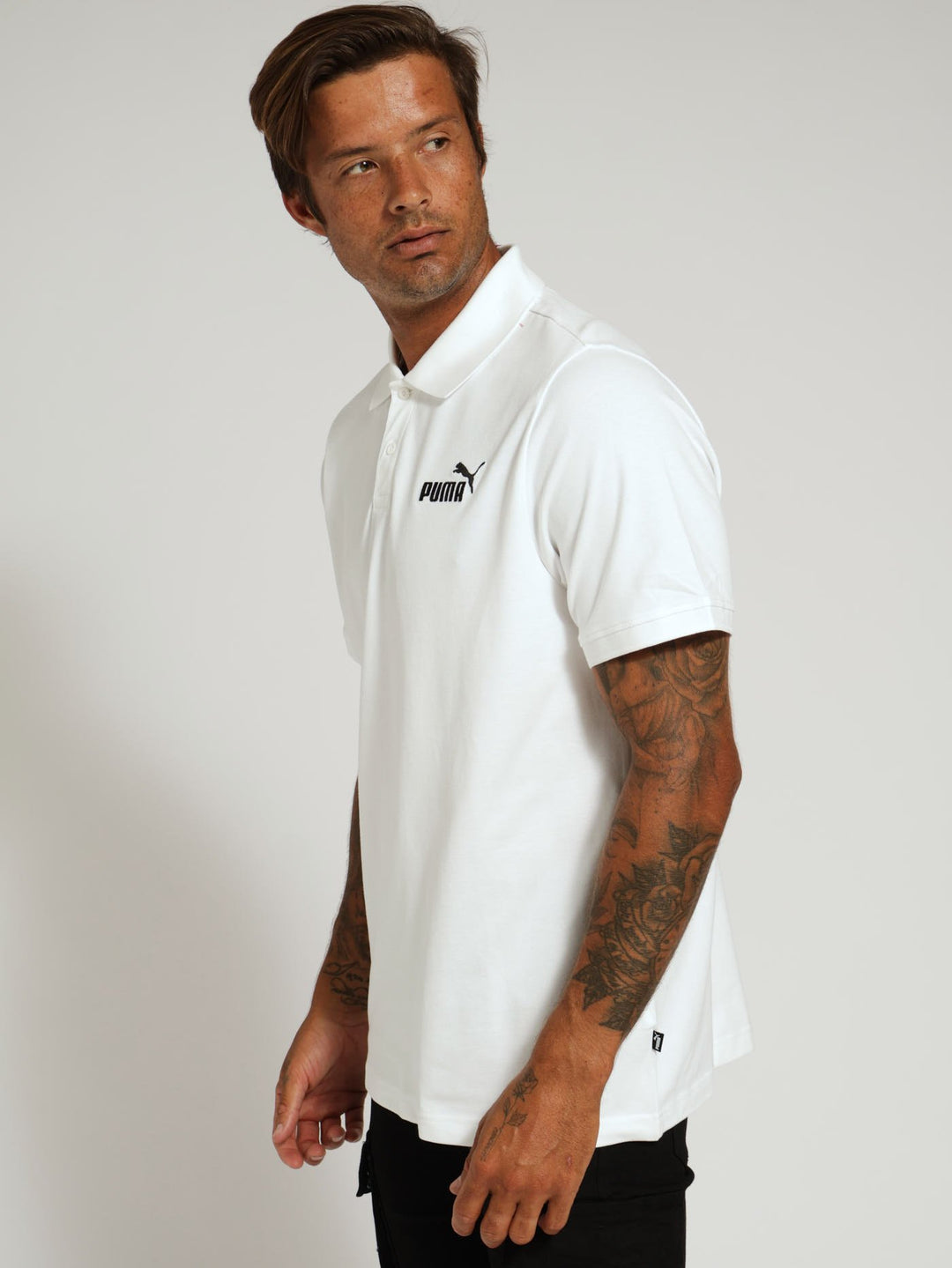 Pique Polo Tee - White