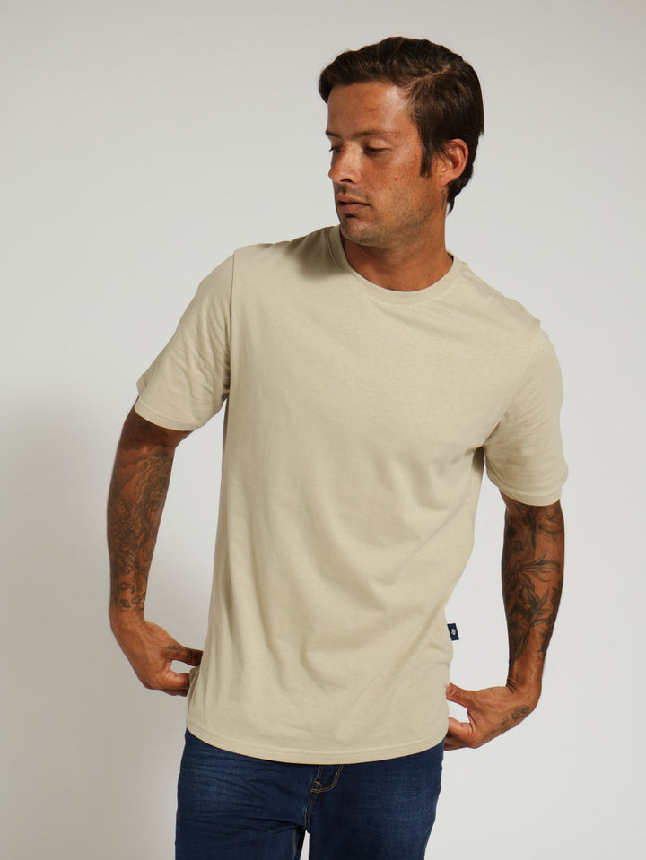 Basic Crew Tee - Stone