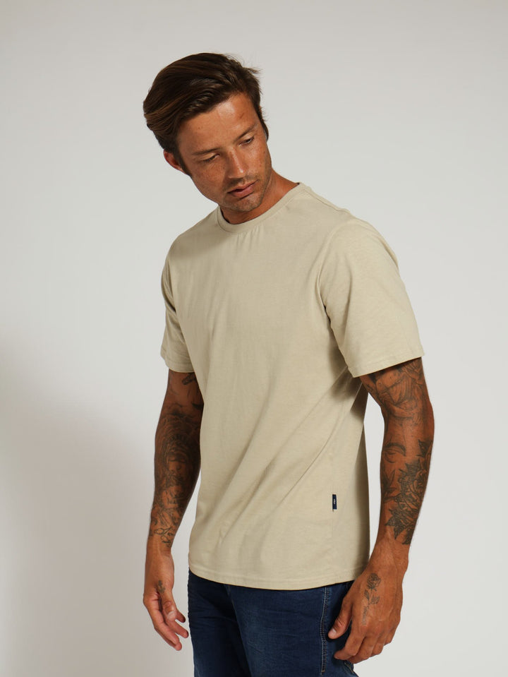 Basic Crew Tee - Stone