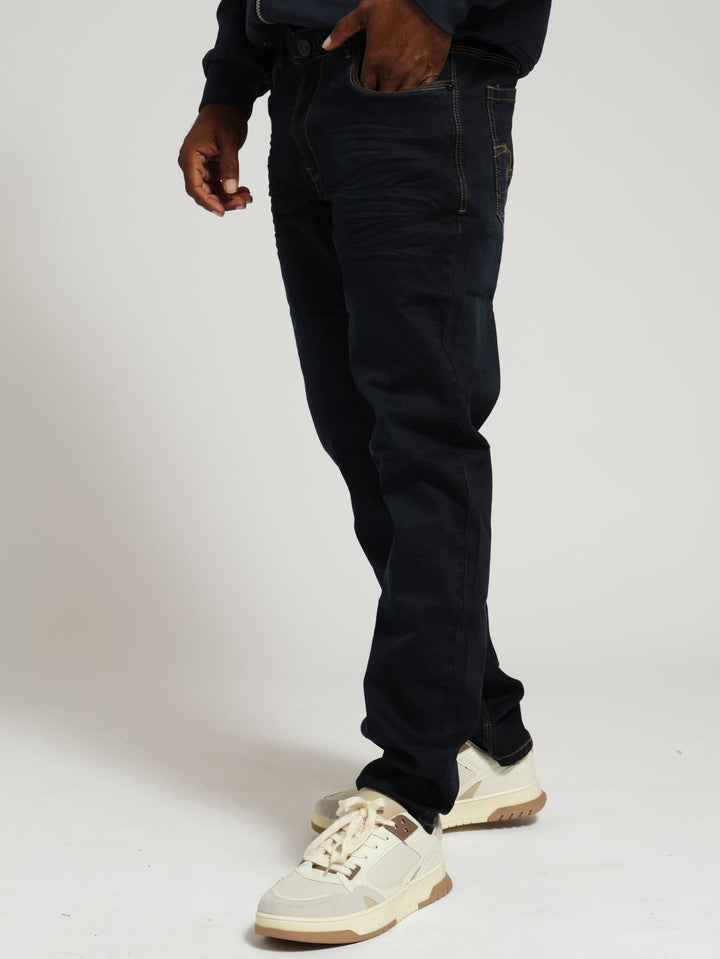 Thunder Slim Denim Jeans - Blue/Black