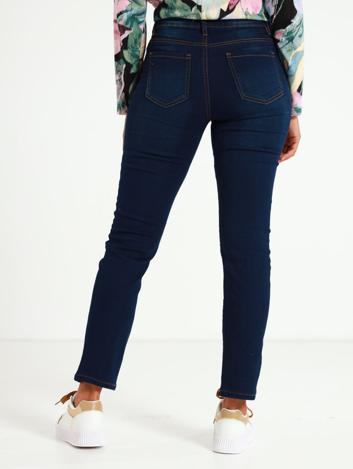 Straight Leg Denim Jean - Dark Wash Ink