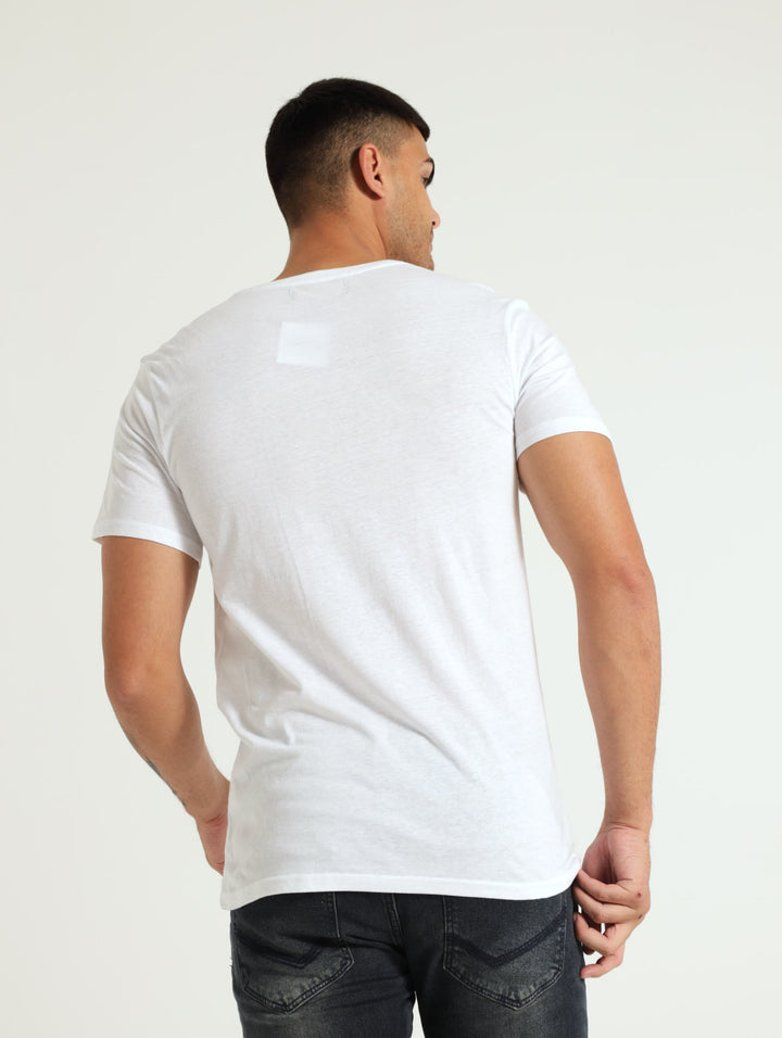 Basic Print Tee - White