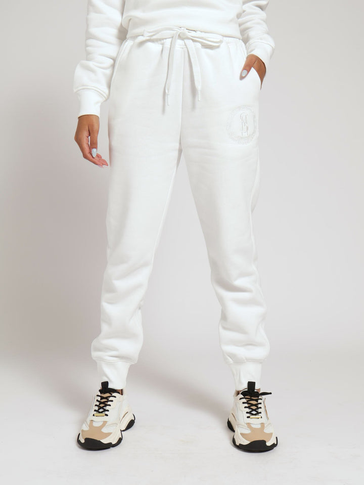 Naomi Fleece Jogger - White