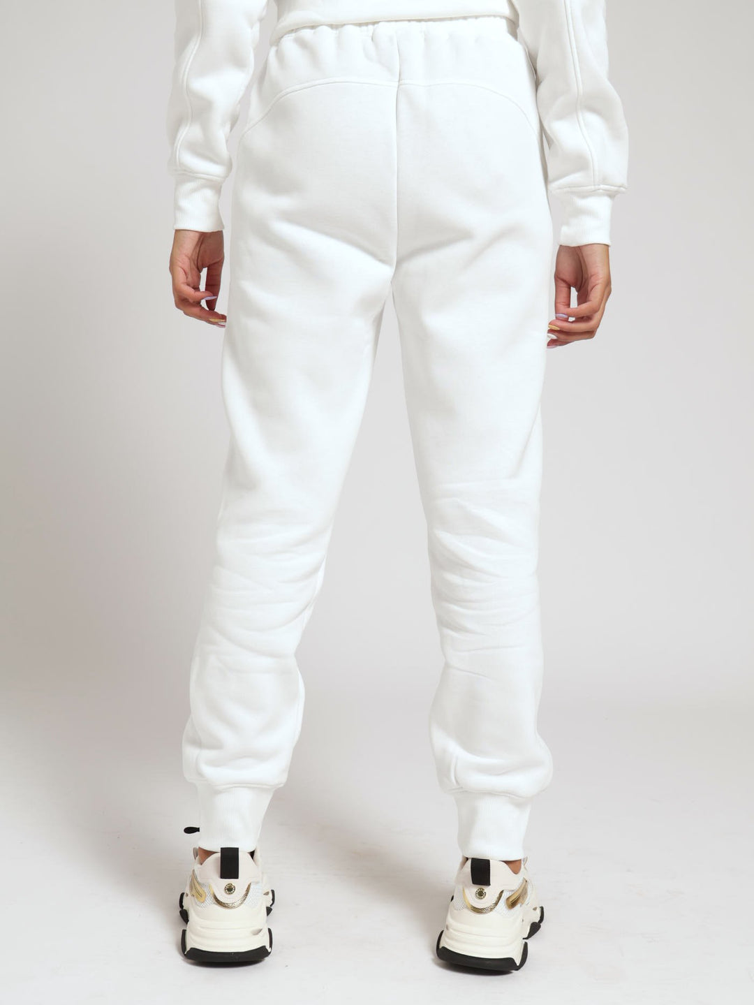 Naomi Fleece Jogger - White