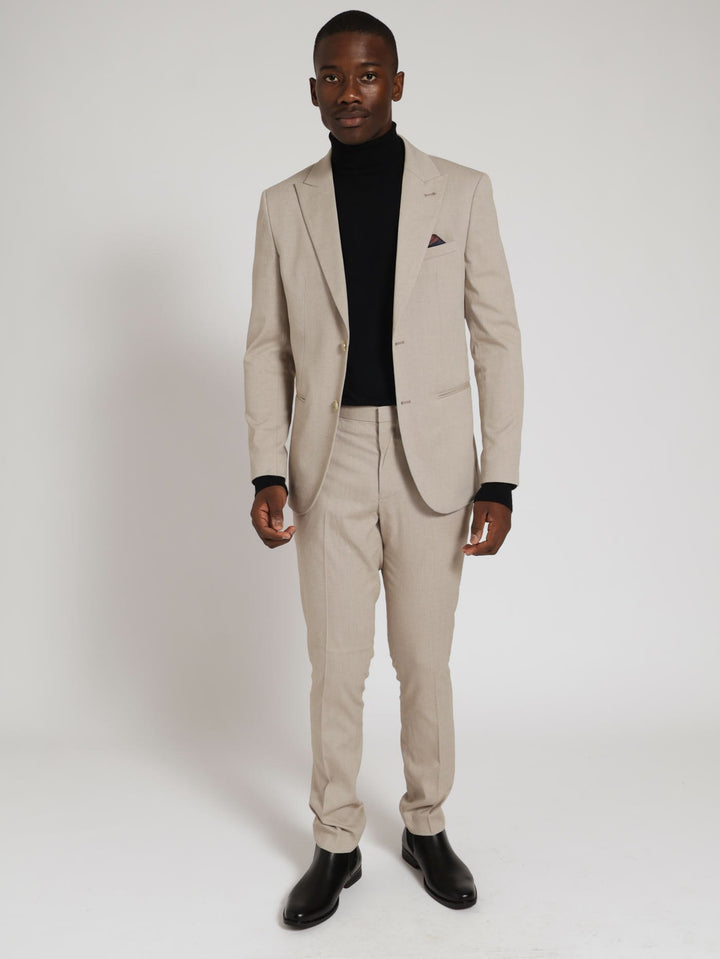 Twill Suit Jacket - Natural